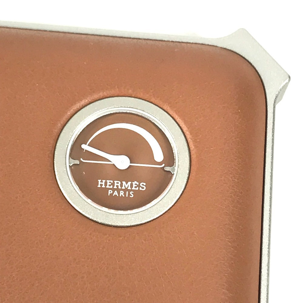 HERMES interior Volt'H Mini Charger Mobile battery Miscellaneous goods Leather Brown Used