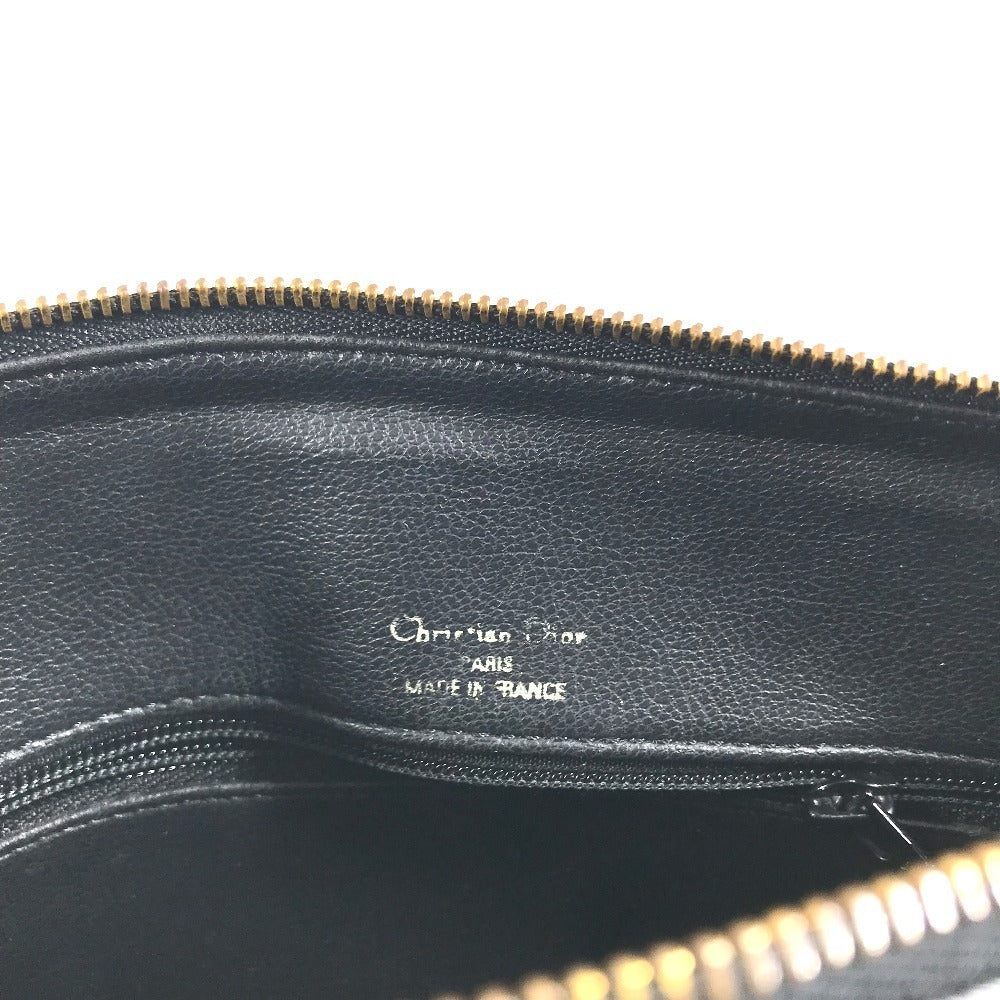 Dior vintage CD logo Bag Crossbody Pochette Shoulder Bag Leather Black Used
