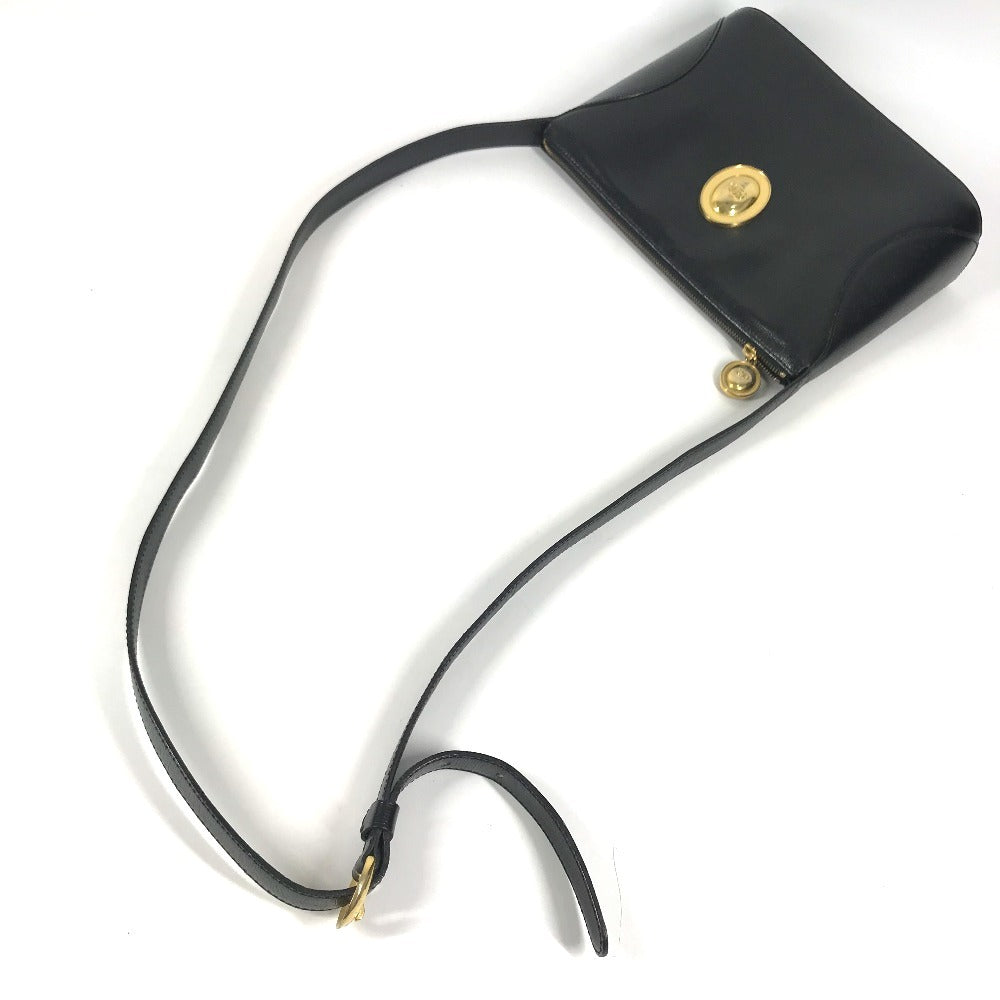 Dior vintage CD logo Bag Crossbody Pochette Shoulder Bag Leather Black Used
