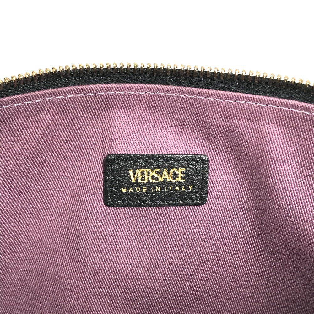VERSACE Medusa logo (3D) Bag with Strap Cluch Bag Pouch Clutch bag Leather Black/Gold Used
