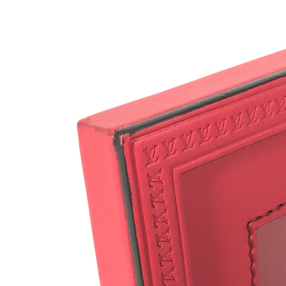 LOUIS VUITTON GI0093 LV logo photo frame photo stand Photo frame Leather Red Used