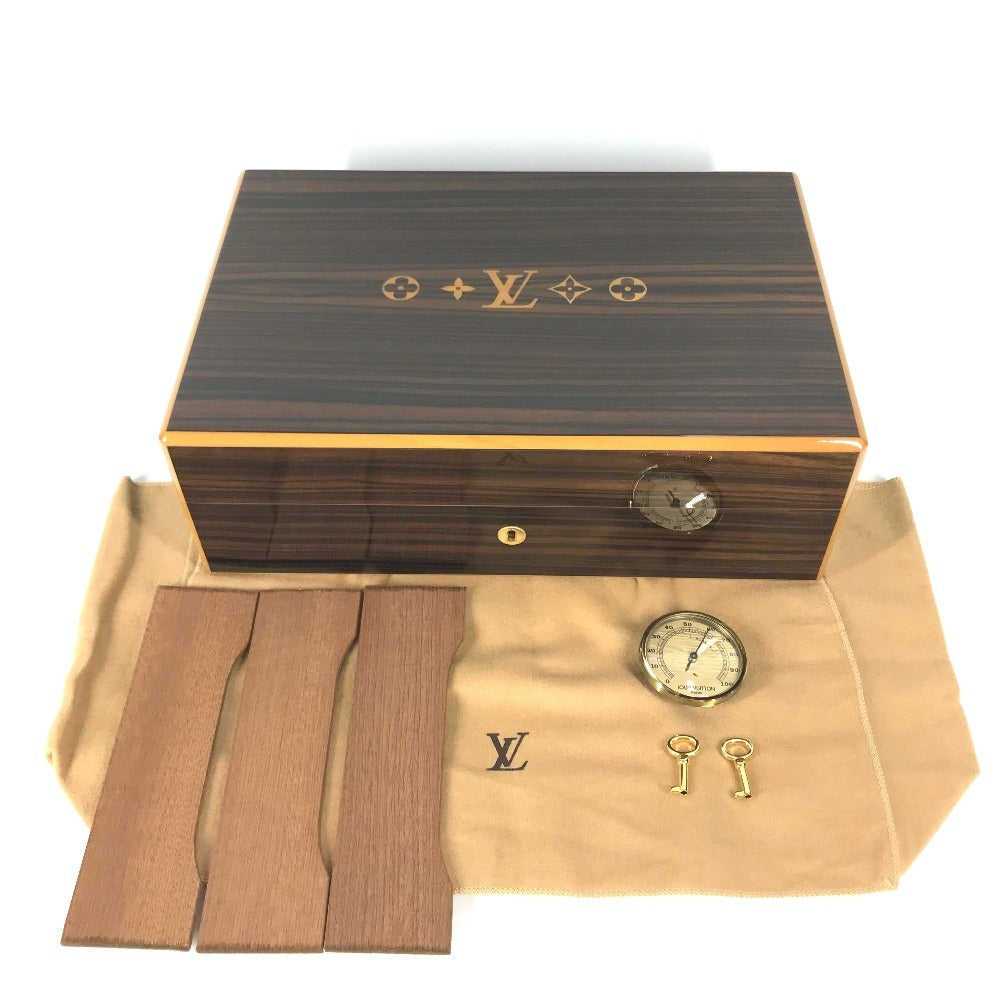 LOUIS VUITTON M58562 Coffret 75 Cigars Coffret 75 Cigars Humidor Cigar Case, Cigar Case, Smoke Interior Decor Cigarette case Wood Brown Used