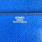 HERMES vintage PochetteGreen Pochette Green Waist Pouch Bag Mini Bag Flap Belt Bag body bag Leather blue Used
