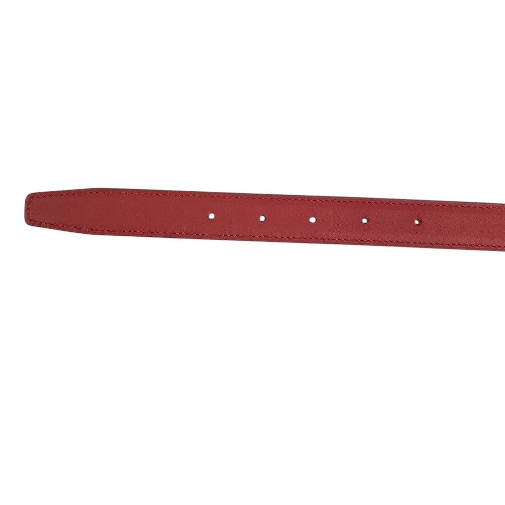 HERMES Belt only, bottoms belt, fashion accessory belt Epsom / Leather Red Used
