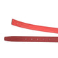 HERMES Belt only, bottoms belt, fashion accessory belt Epsom / Leather Red Used