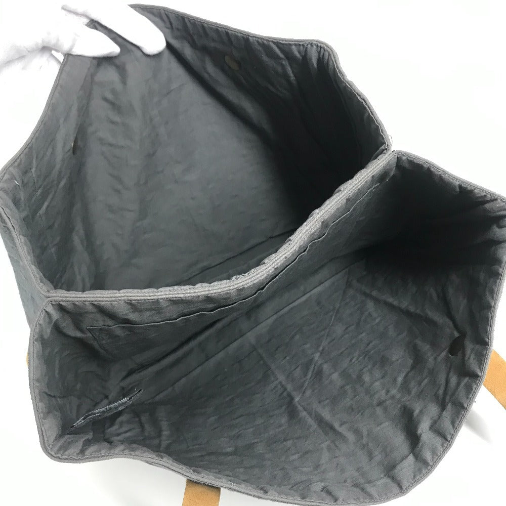 HERMES Amedaba Cabas Du Poche Tote Bag shoulder bag Shoulder Bag cotton gray Used