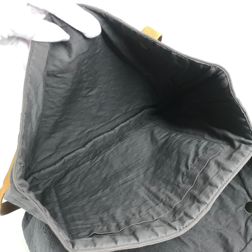 HERMES Amedaba Cabas Du Poche Tote Bag shoulder bag Shoulder Bag cotton gray Used