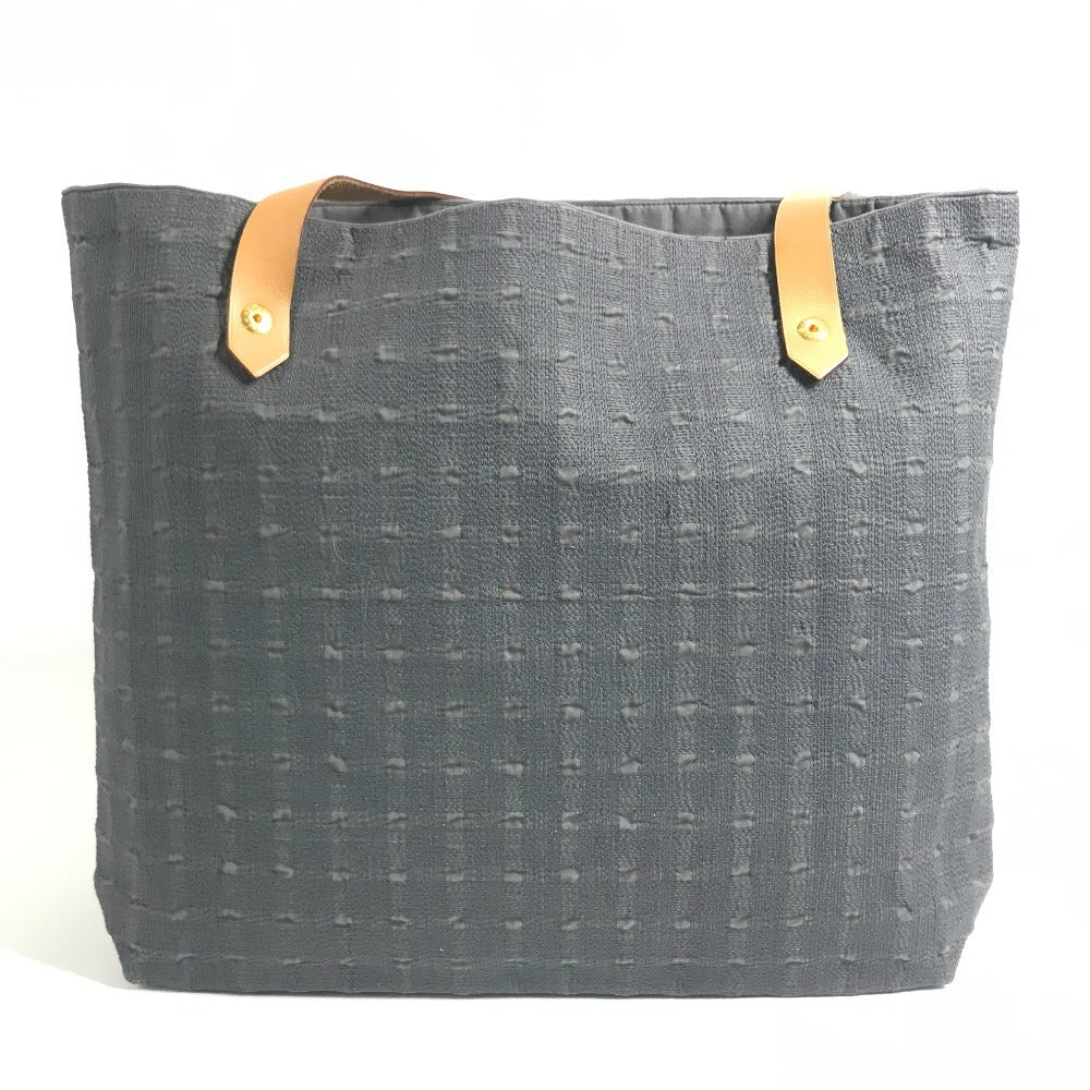 HERMES Amedaba Cabas Du Poche Tote Bag shoulder bag Shoulder Bag cotton gray Used