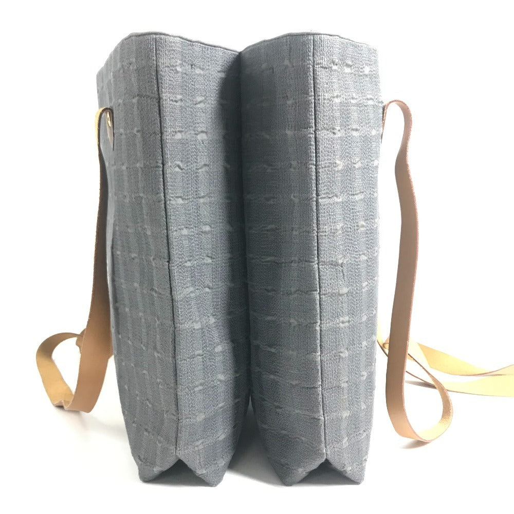 HERMES Amedaba Cabas Du Poche Tote Bag shoulder bag Shoulder Bag cotton gray Used