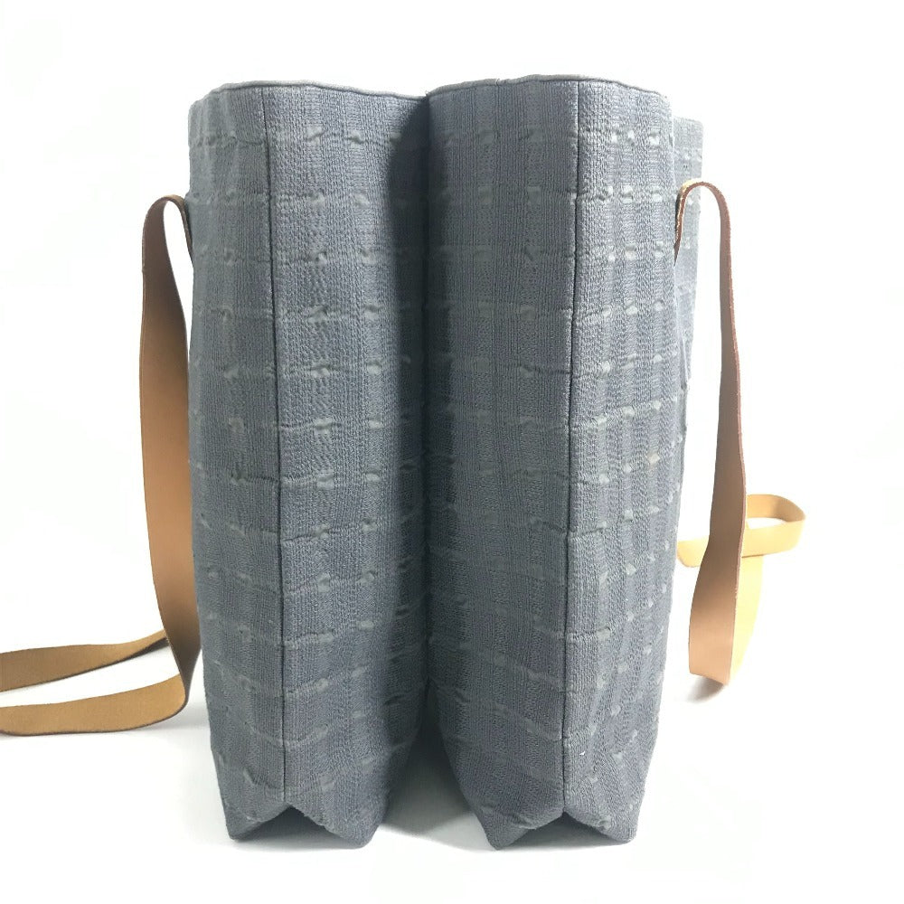 HERMES Amedaba Cabas Du Poche Tote Bag shoulder bag Shoulder Bag cotton gray Used