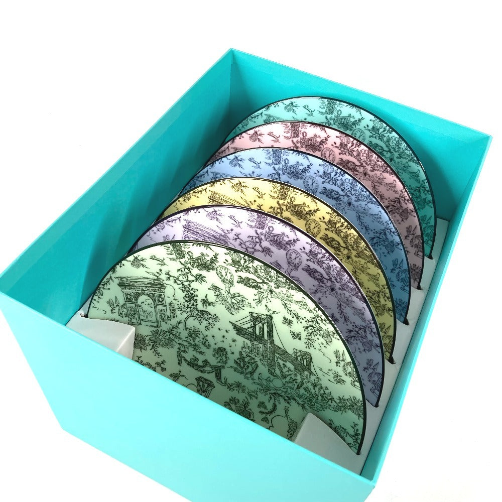 TIFFANY&Co. 74156002 plate tableware interior Set of 6 dessert plates TIFFANY&Co. Toiletry The dishes Multicolore Used