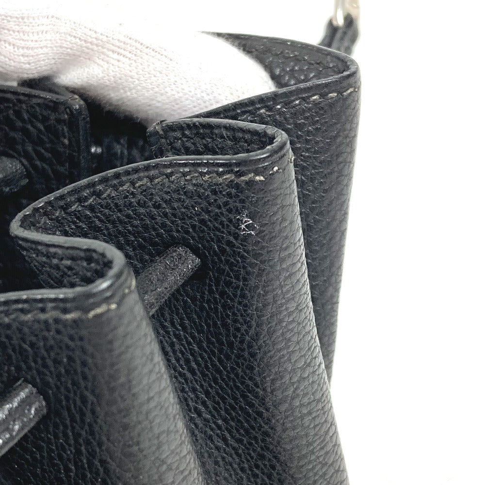 HERMES Vespa Drawstring pouch for small items Pouch Leather Black Used