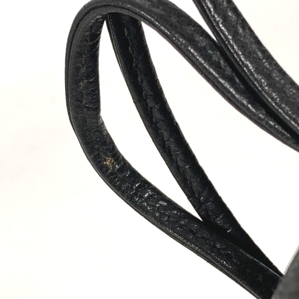 HERMES Vespa Drawstring pouch for small items Pouch Leather Black Used