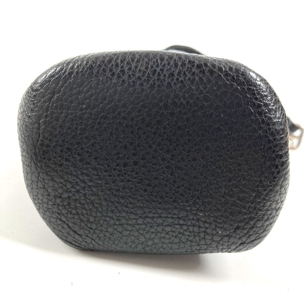 HERMES Vespa Drawstring pouch for small items Pouch Leather Black Used
