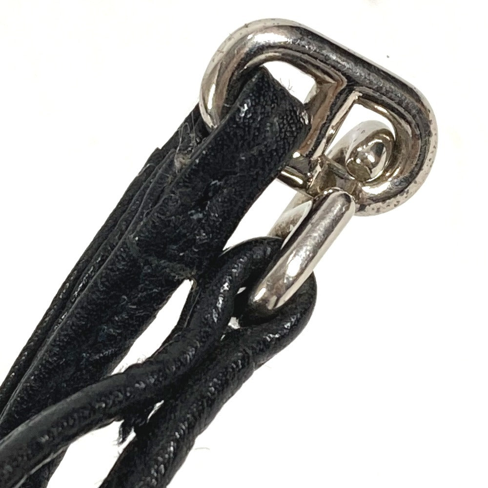 HERMES Vespa Drawstring pouch for small items Pouch Leather Black Used