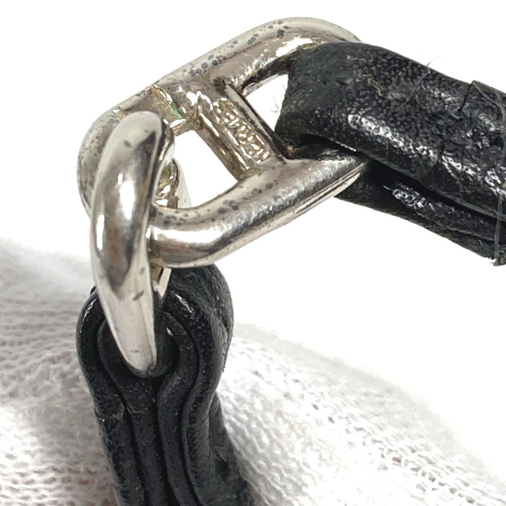 HERMES Vespa Drawstring pouch for small items Pouch Leather Black Used