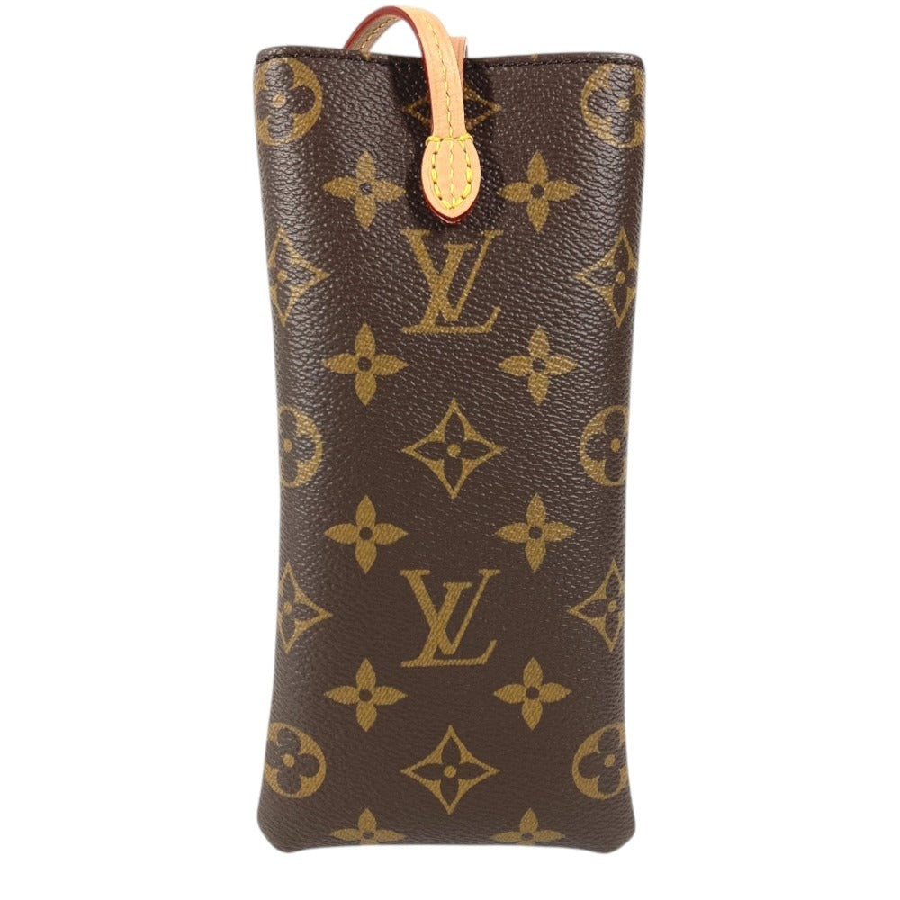 LOUIS VUITTON GI1365 Monogram Sunglasses pouch glasses glasses eyewear Pouch MonogramCanvas Brown Used