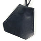 HERMES vintage Clochette Keyring Bag Charm Leather Necklace Swift Black Used