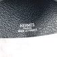 HERMES vintage Clochette Keyring Bag Charm Leather Necklace Swift Black Used