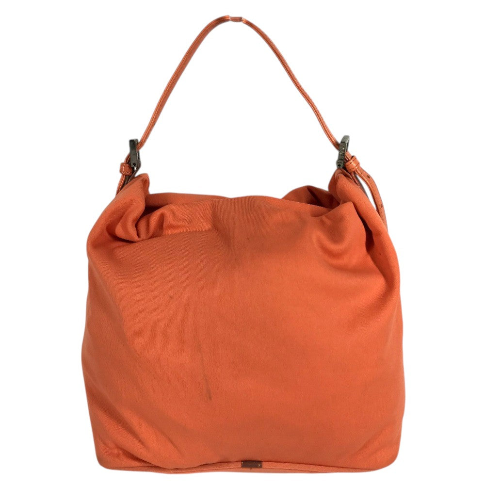 FENDI FF logo Handbag, Mini drawstring bag, Tote bag Shoulder Bag Nylon canvas Orange Based Used