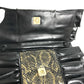 FENDI vintage ribbon Vintage Genuine Leather 2-Way Shoulder Bag Pochette Clutch Bag Crossbody Bag Clutch bag Leather Black Used