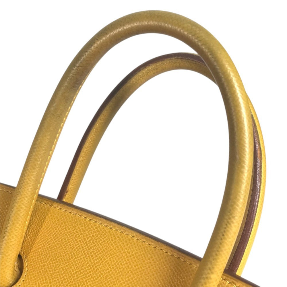 HERMES Birkin35 Birkin 35 Bag Tote Bag Hand Bag Leather Jaune yellow/GoldHardware Used