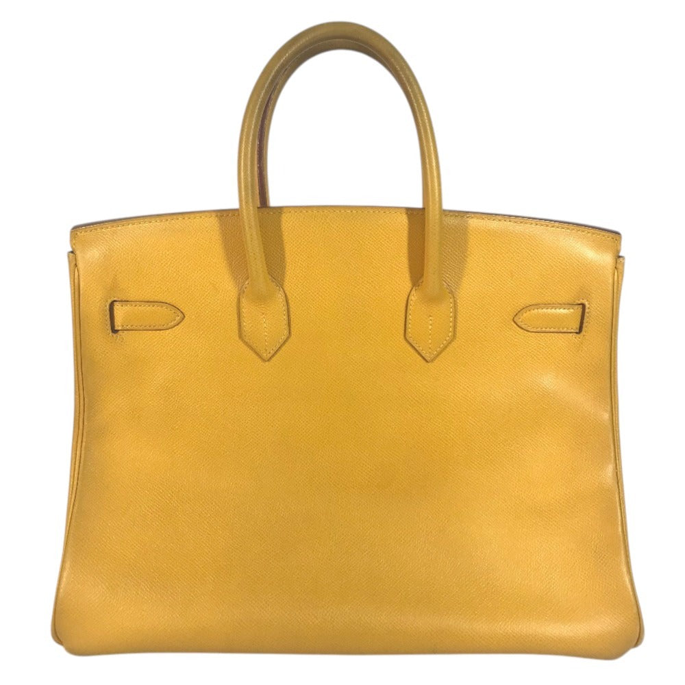 HERMES Birkin35 Birkin 35 Bag Tote Bag Hand Bag Leather Jaune yellow/GoldHardware Used