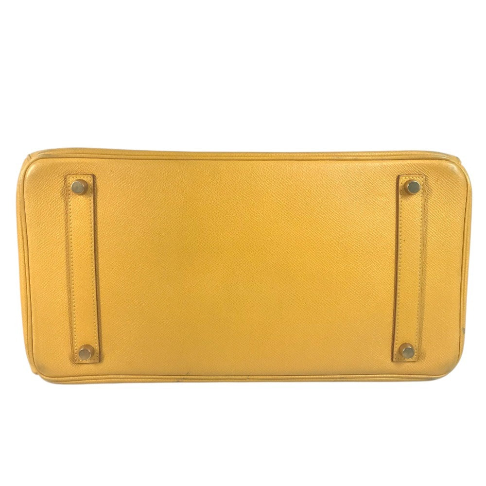 HERMES Birkin35 Birkin 35 Bag Tote Bag Hand Bag Leather Jaune yellow/GoldHardware Used