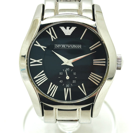 Emporio Armani AR-0680 Classic series quartz Wristwatch Stainless Steel Black Used