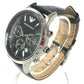 Emporio Armani AR-2447 logo Men's Watch Watch Clock Wristwatch SS / Leather Black Used