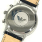 Emporio Armani AR-2447 logo Men's Watch Watch Clock Wristwatch SS / Leather Black Used