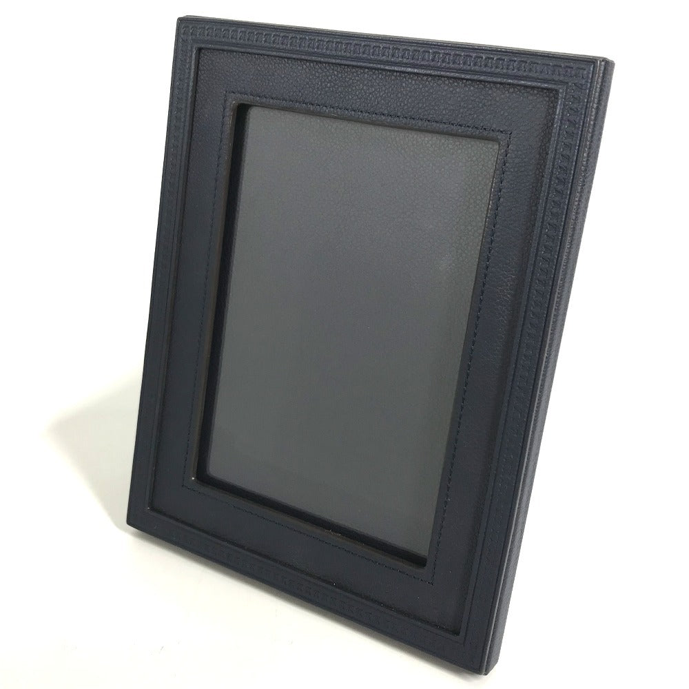LOUIS VUITTON R98155 LV logo CARDUL PHOTOHENRI MM Photo Frames Photo Stands Interior Photo frame Leather Navy Used