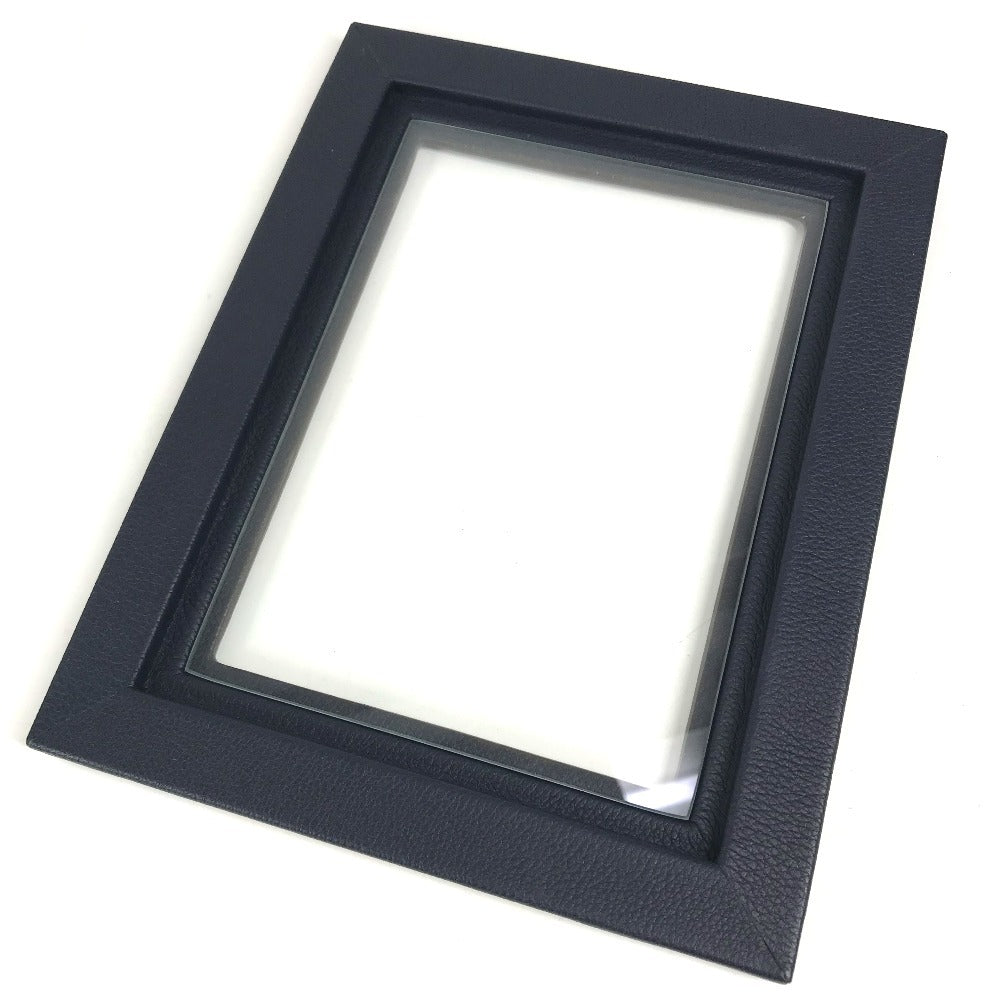 LOUIS VUITTON R98155 LV logo CARDUL PHOTOHENRI MM Photo Frames Photo Stands Interior Photo frame Leather Navy Used