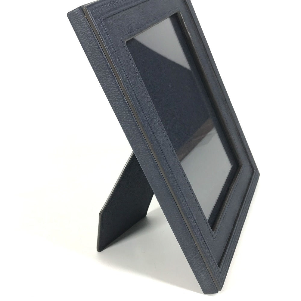 LOUIS VUITTON R98155 LV logo CARDUL PHOTOHENRI MM Photo Frames Photo Stands Interior Photo frame Leather Navy Used