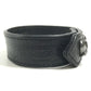CHROME HEARTS 3BTN 2NP Heart 3-Button 2-Snap Accessories bangle Bracelet Leather Black/Silver Used
