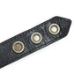 CHROME HEARTS 3BTN 2NP Heart 3-Button 2-Snap Accessories bangle Bracelet Leather Black/Silver Used