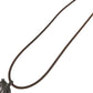 HERMES Shuval horse Accessories Choker Leather Strap Necklace Metal / Leather Silver/Brown Used