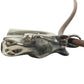 HERMES Shuval horse Accessories Choker Leather Strap Necklace Metal / Leather Silver/Brown Used