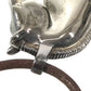 HERMES Shuval horse Accessories Choker Leather Strap Necklace Metal / Leather Silver/Brown Used