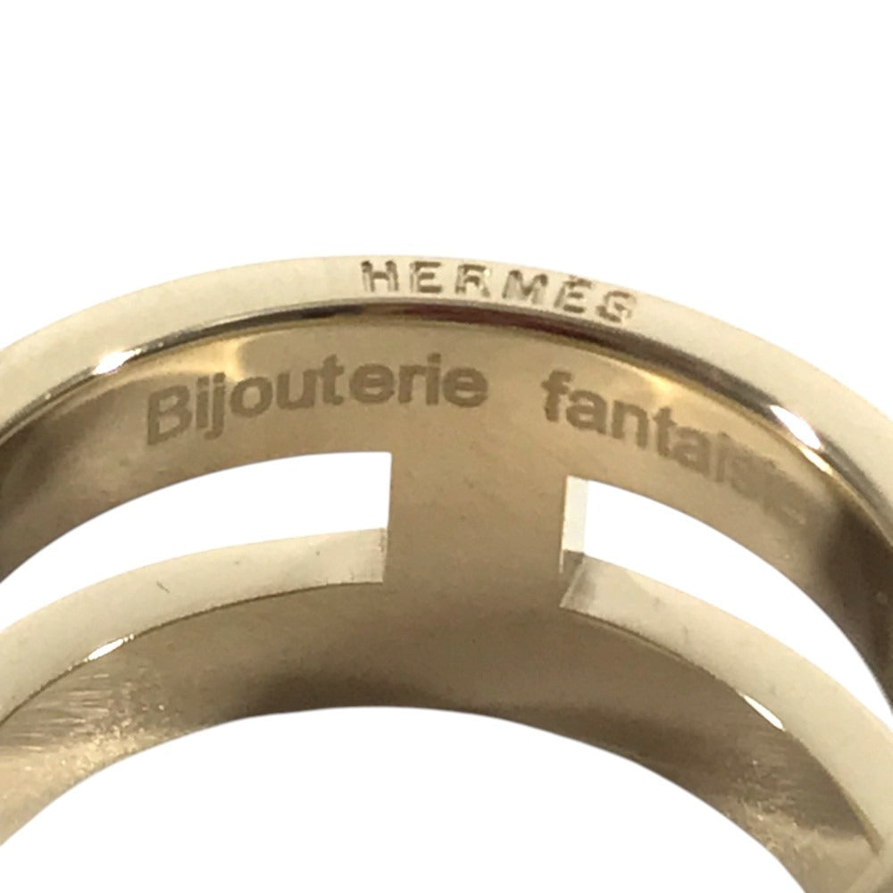 HERMES Ryuban Accessories fashion accessories Scarf ring Metal Gold Used