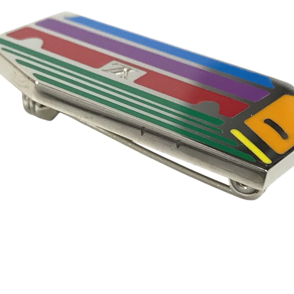 LOUIS VUITTON M63476 2018 TIME CAPSULE Exhibition Hankyu Limited Edition Trunk & Airplane & LV Logo Accessory 3-piece set Brooch Metal Multicolore/Silver Used