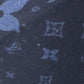 LOUIS VUITTON R98933 Monogram Ethol Monogram Stole/Shawl Scarf Fringe shawl silk / wool blue Used