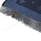 LOUIS VUITTON R98933 Monogram Ethol Monogram Stole/Shawl Scarf Fringe shawl silk / wool blue Used