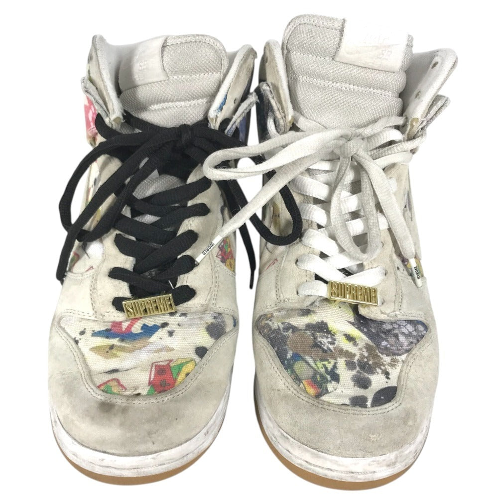NIKE FD8779-100 Supreme Collaboration SB DUNK HIGH OG QS Rammellzee Rammellzee SB Dunk High OG QS Shoes sneakers Canvas White/Multicolore Used