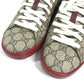 GUCCI 429445 GG Supreme logo shoes shoe laces sneakers GG Supreme Canvas Beige/Red Used