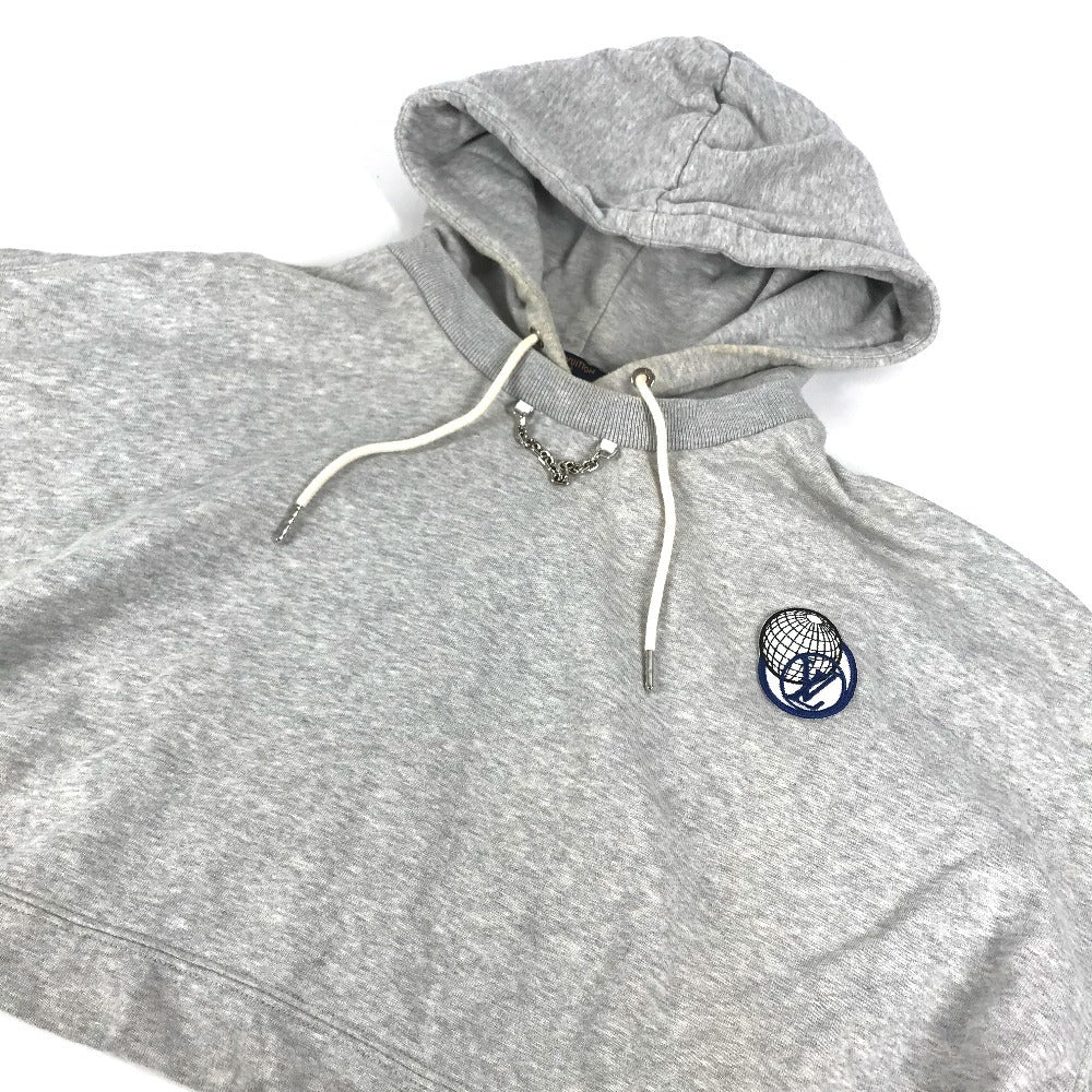 LOUIS VUITTON 不明 Monogram Logo short length Apparel, Hooded, Long-Sleeved Top RW221W trainer cotton gray Used