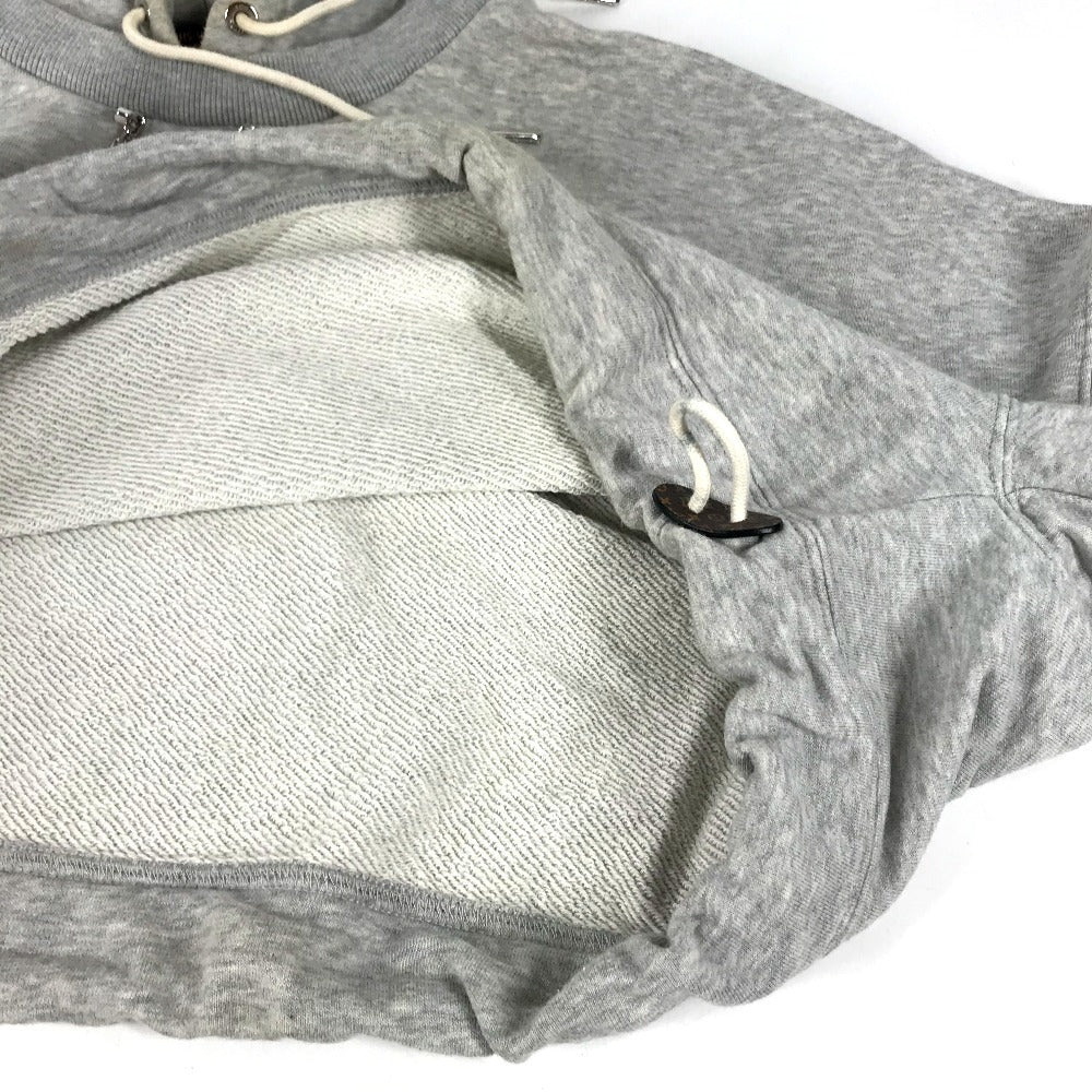 LOUIS VUITTON 不明 Monogram Logo short length Apparel, Hooded, Long-Sleeved Top RW221W trainer cotton gray Used