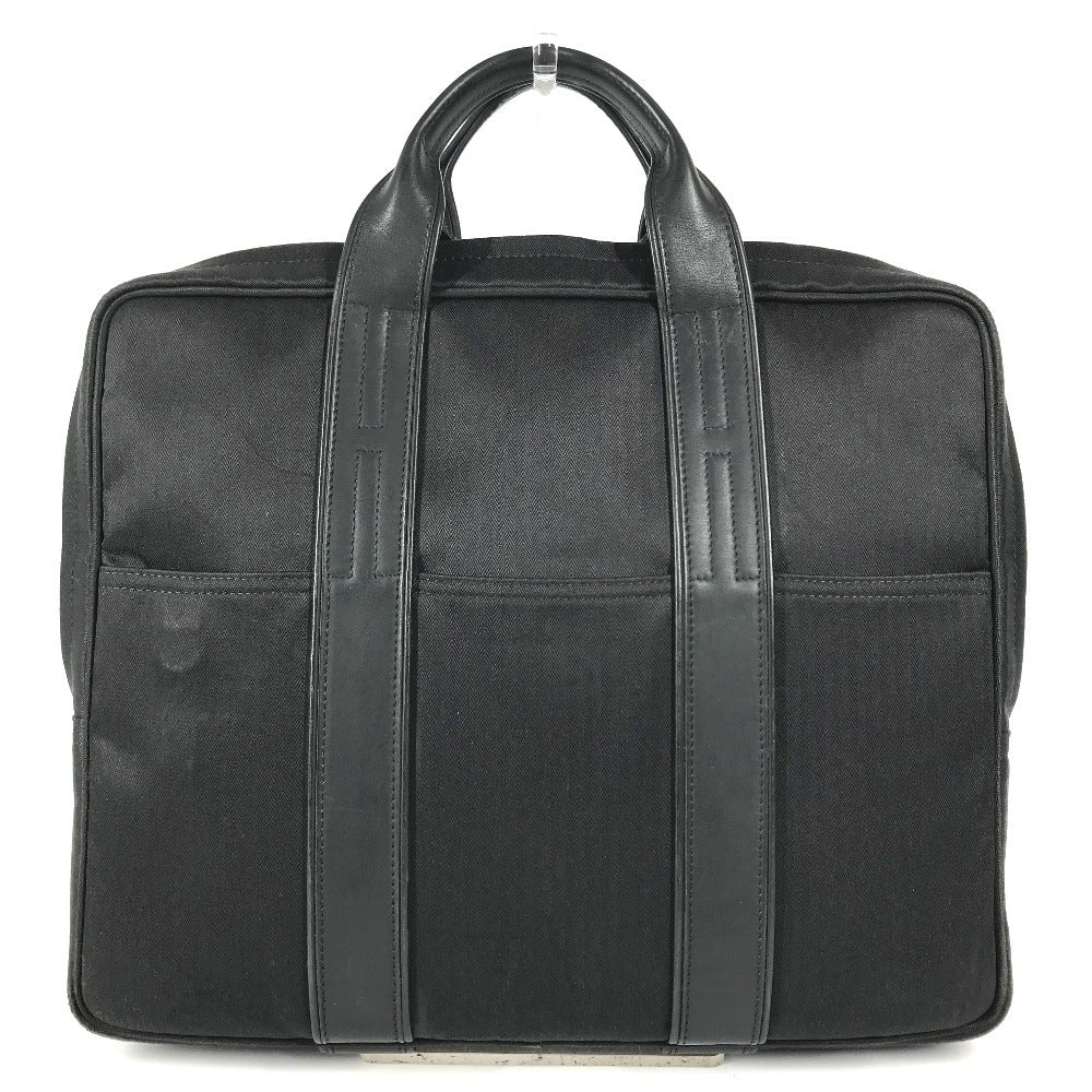 HERMES Acapulco Odinatur Hand Bag Tote Bag Document Bag Business bag ToileChevron / Leather Black Used