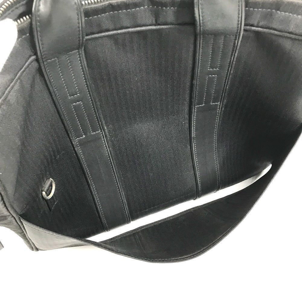 HERMES Acapulco Odinatur Hand Bag Tote Bag Document Bag Business bag ToileChevron / Leather Black Used