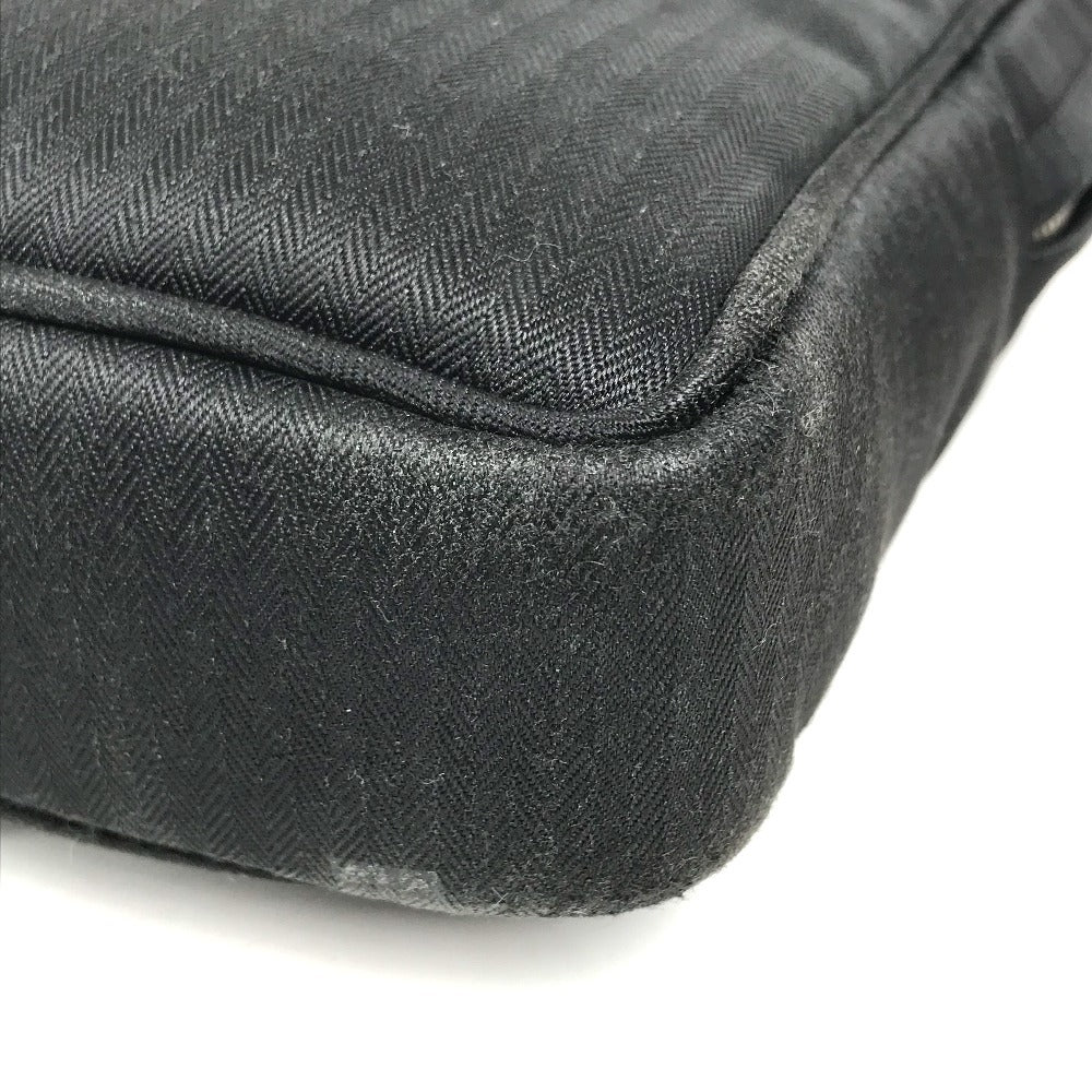 HERMES Acapulco Odinatur Hand Bag Tote Bag Document Bag Business bag ToileChevron / Leather Black Used